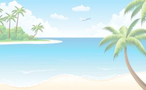 Site background image with palm trees
